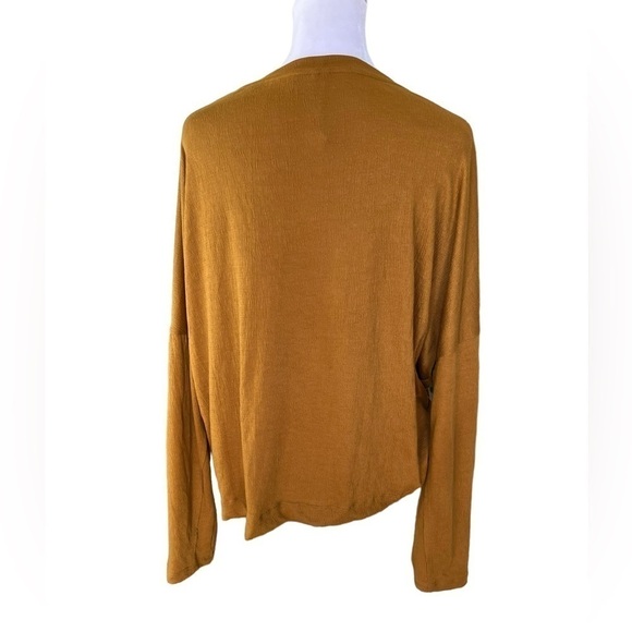 Anthropologie - Dina V-Neck Top Long Sleeve Oversized Sz L - Picture 4 of 7